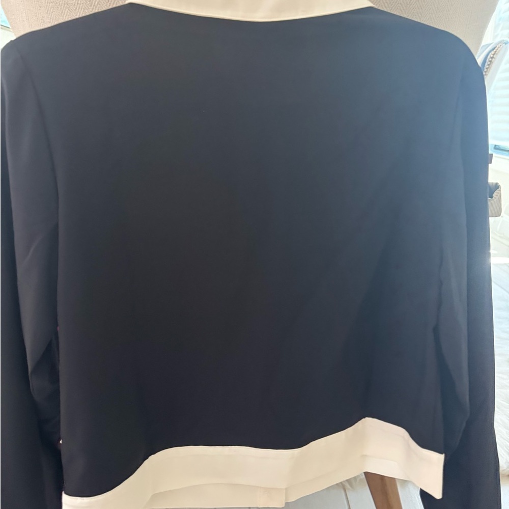 Express Black and White Contrast Collar Jacket - Picture 4 of 4